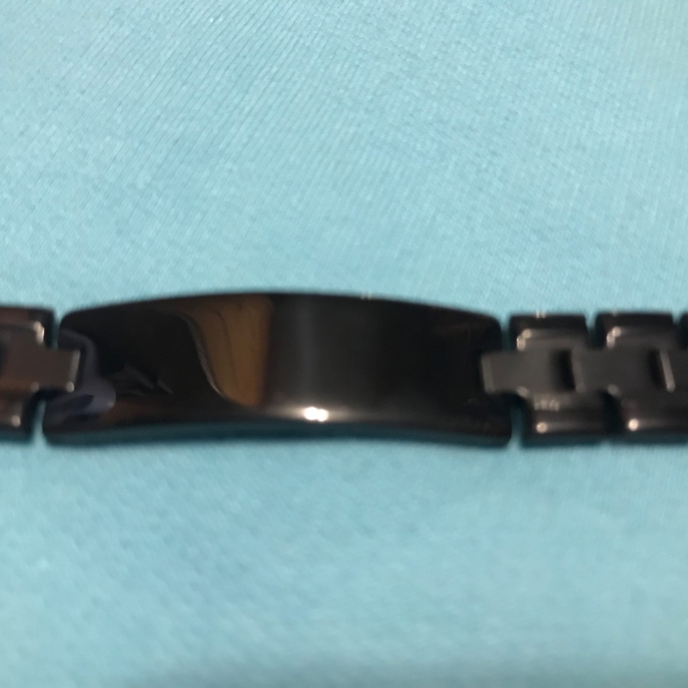 💜Black Shiny ID Bracelet - Picture 2 of 3